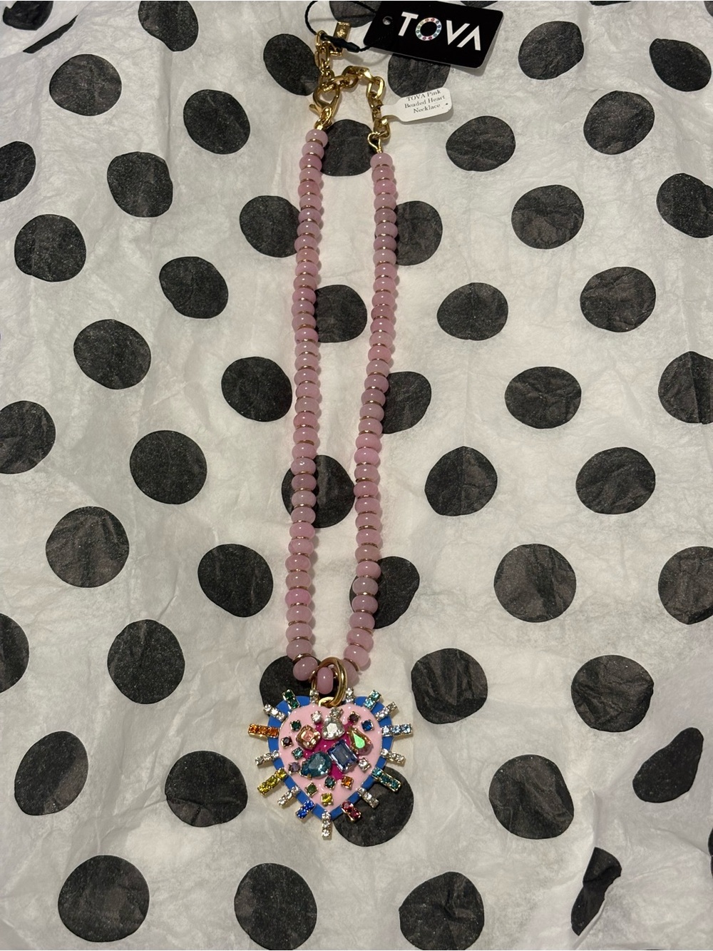 NWT TOVA LIRAEL HEART NECKLACE Fairy Dust Collection - Picture 12 of 12